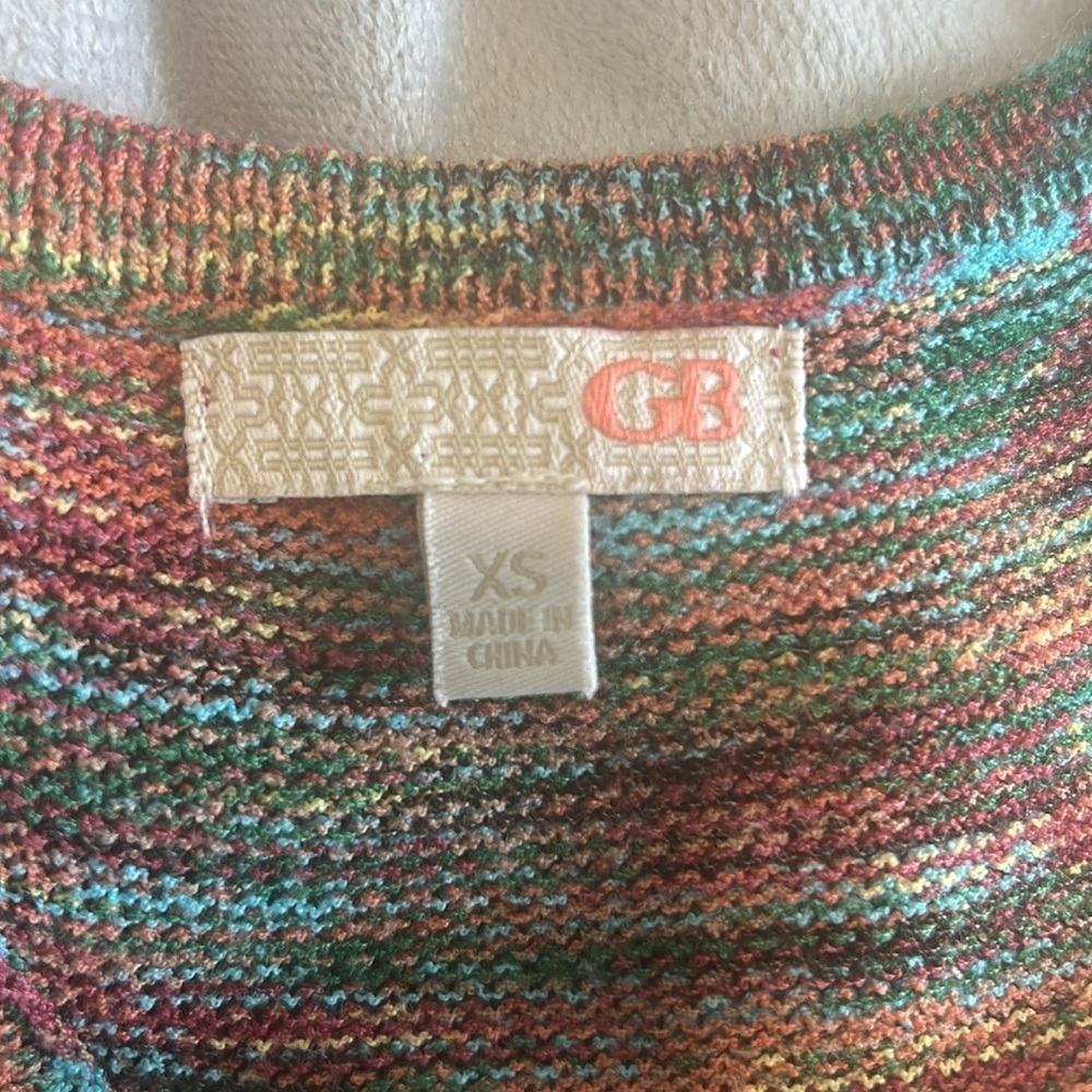 Gianni Bini women’s sleeveless sweater multicolored pattern Size S - Picture 9 of 9